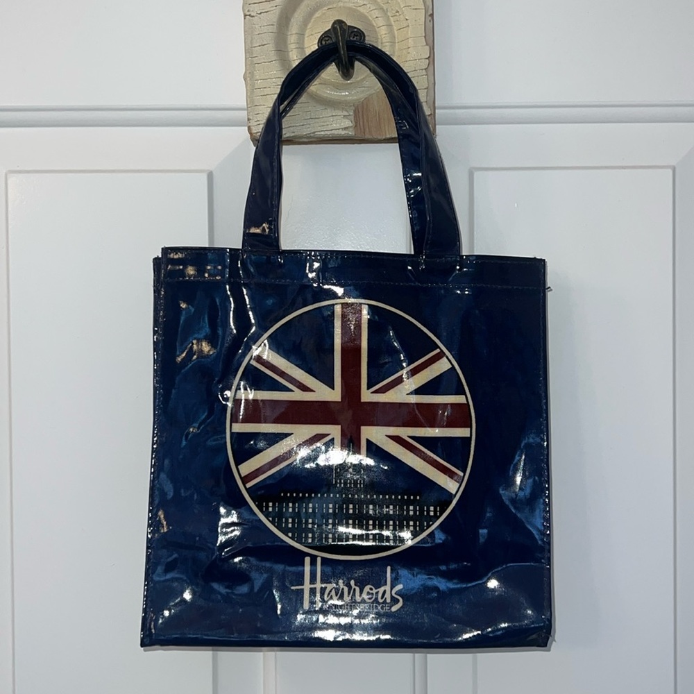 Harrods Mini Vinyl Union Jack Tote Bag
